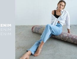 basicowy look - jeansowe spodnie, biała koszula, czarny top