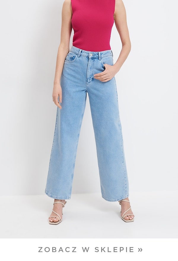jeansy dzwony wide leg