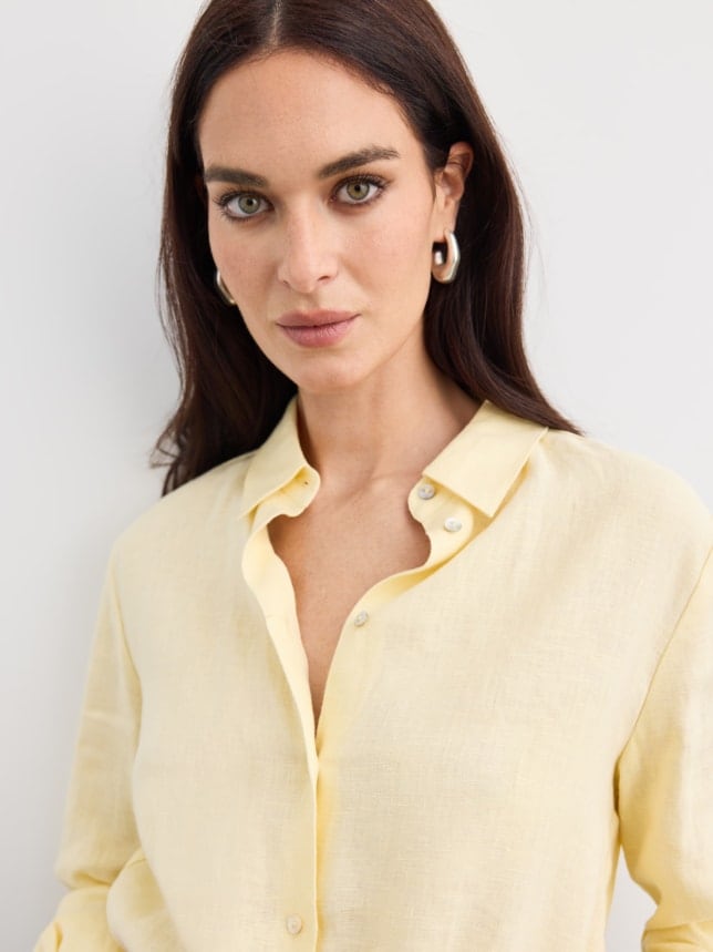 Butter yellow bluzka lniana damska