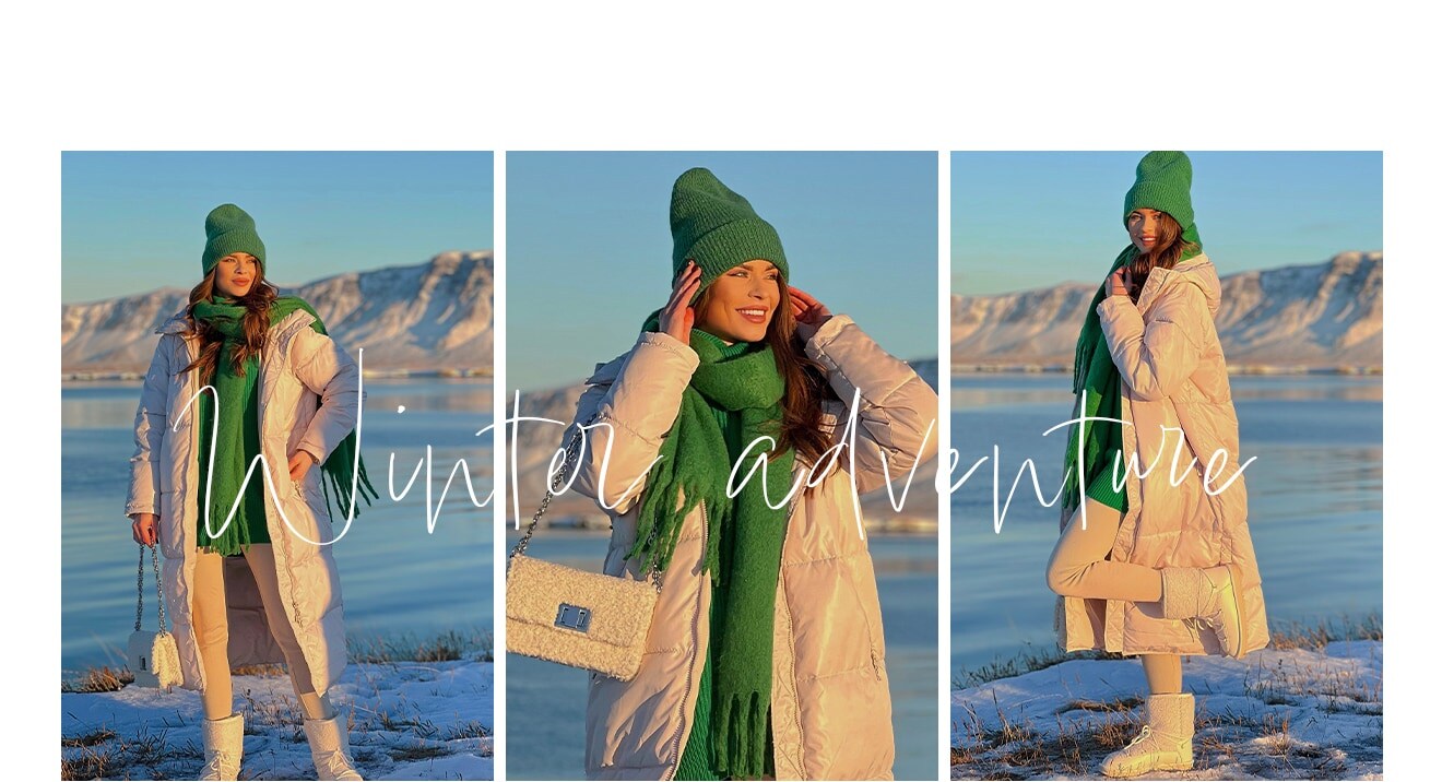 modelka w zimowym outficie