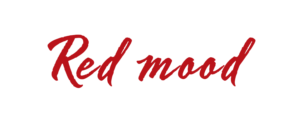 napis w czerwonym kolorze: Red mood