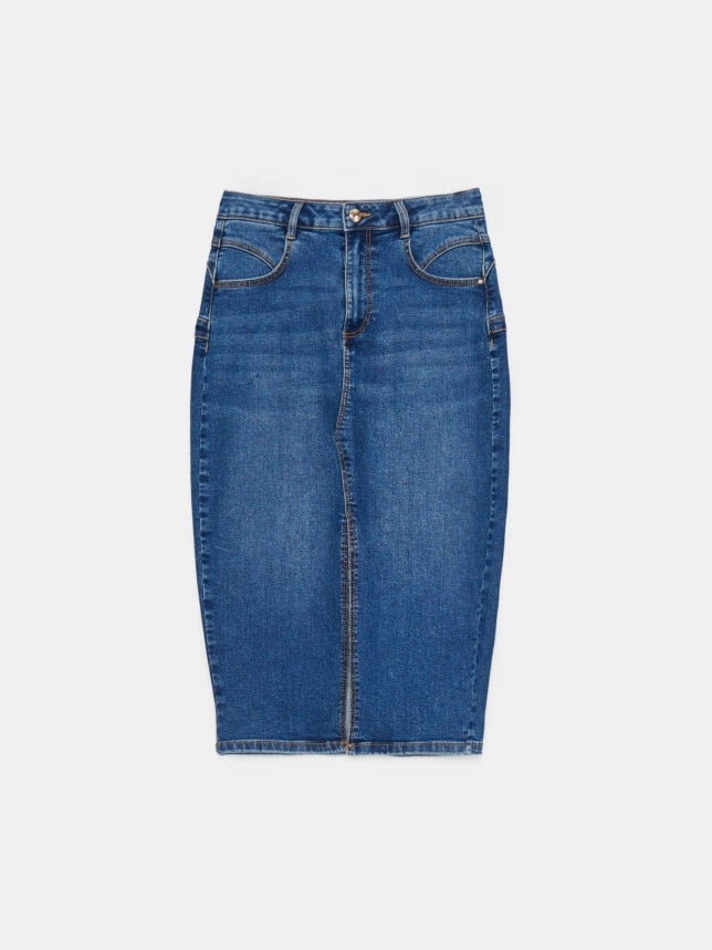 Noutăți
Fustă midi de blugi
119,99 RON
culoare - Albastru