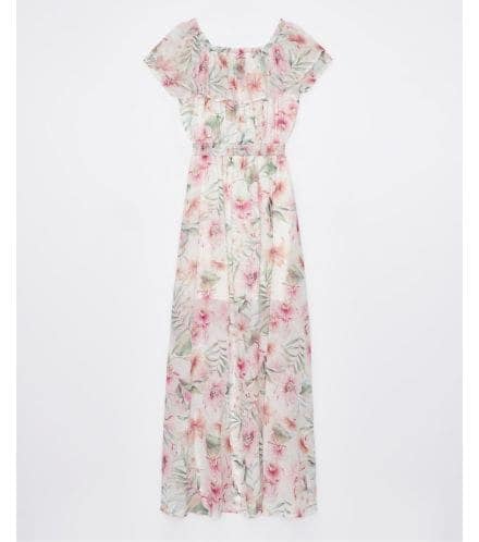 rochie maxi cu flori stralucitoare