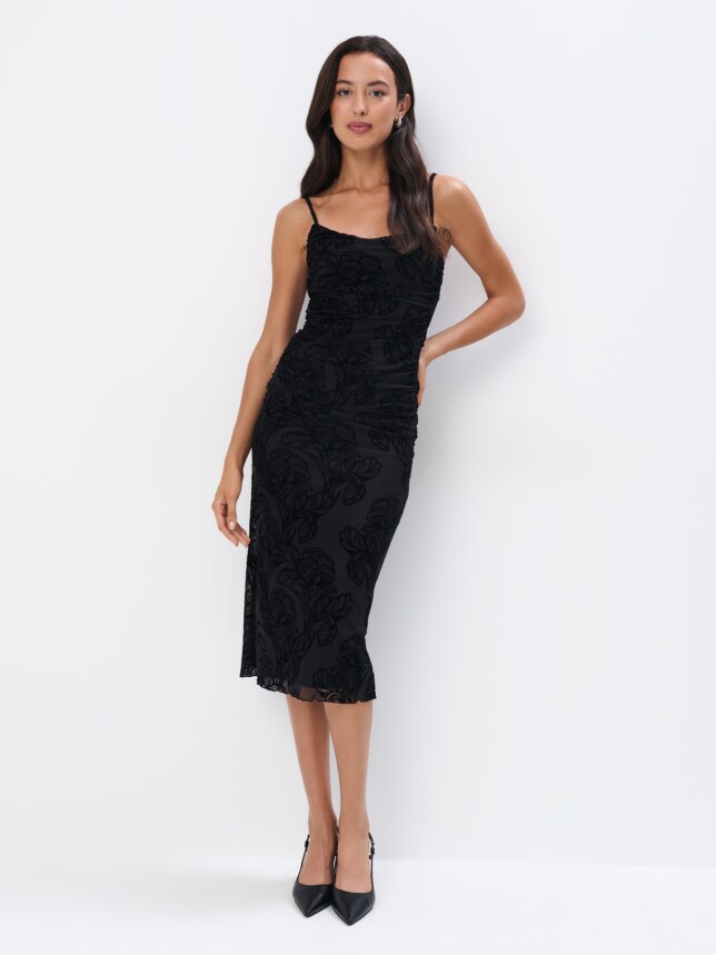 Rochie midi glamour din plasă