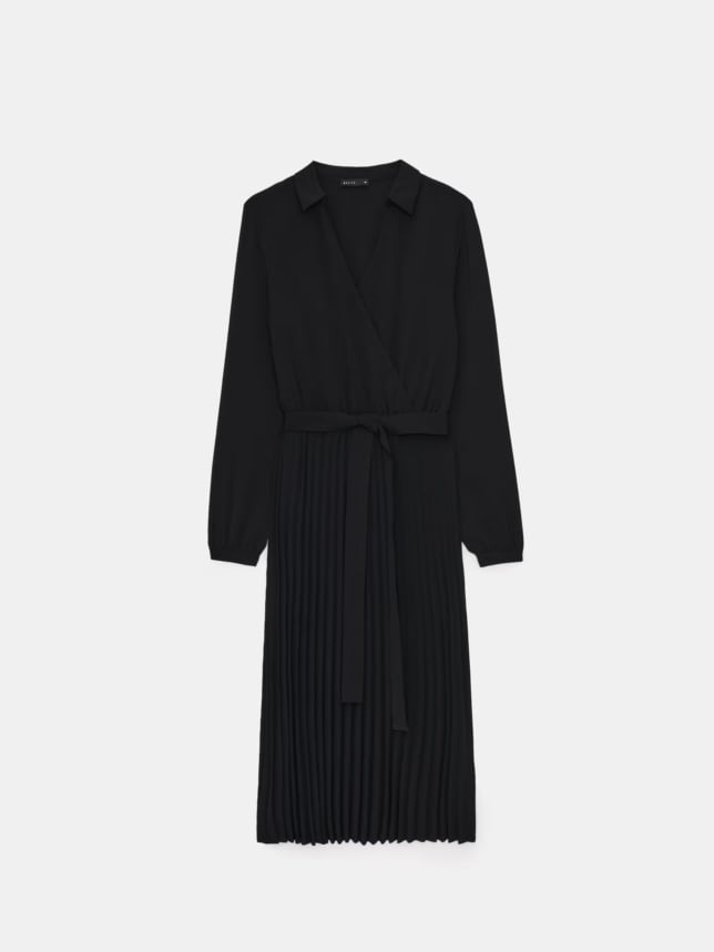 Rochie midi cu decolteu tip plic