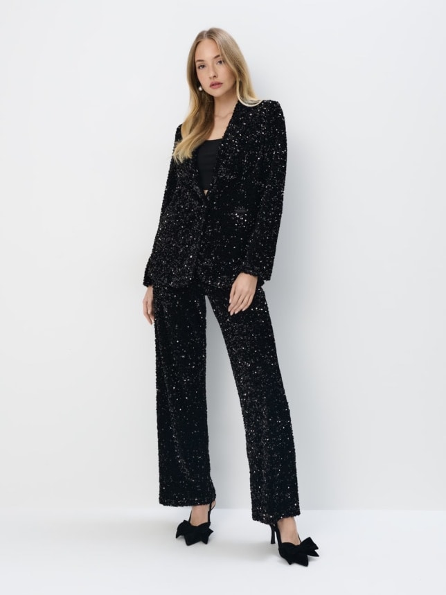 Pantaloni glamour din paiete