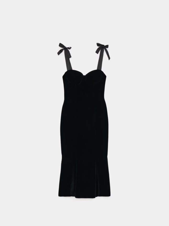 Rochie midi din catifea