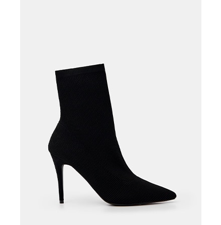 botine negre cu toc inalt