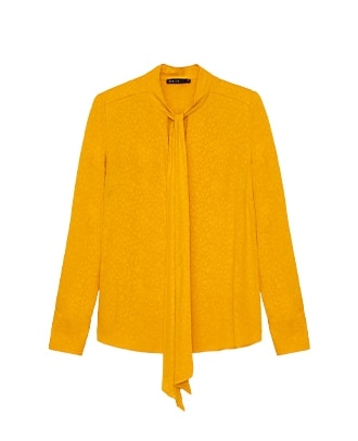 bluza cu cravate decorative