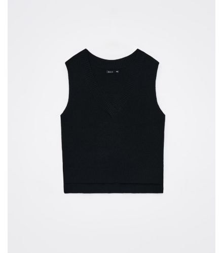 vesta pulover neagra