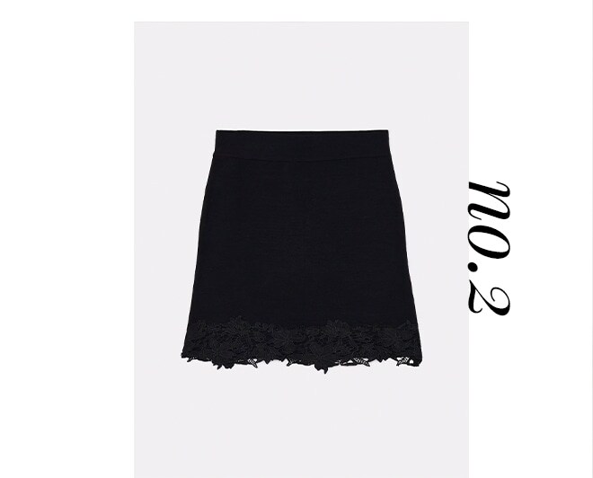 fusta mini neagra cu dantela