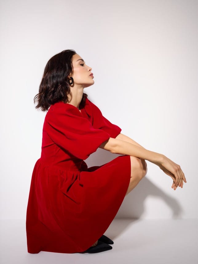 Rochie mini din catifea - Stilizări pentru sărbătorile de Crăciun
