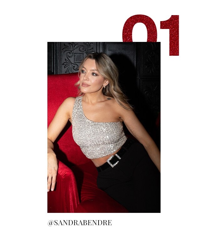 Sandra Bendre - top z cekinami