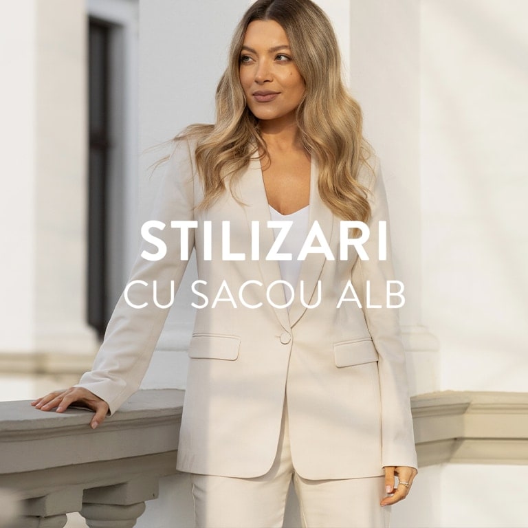Stilizari cu sacou alb MOHITO blog
