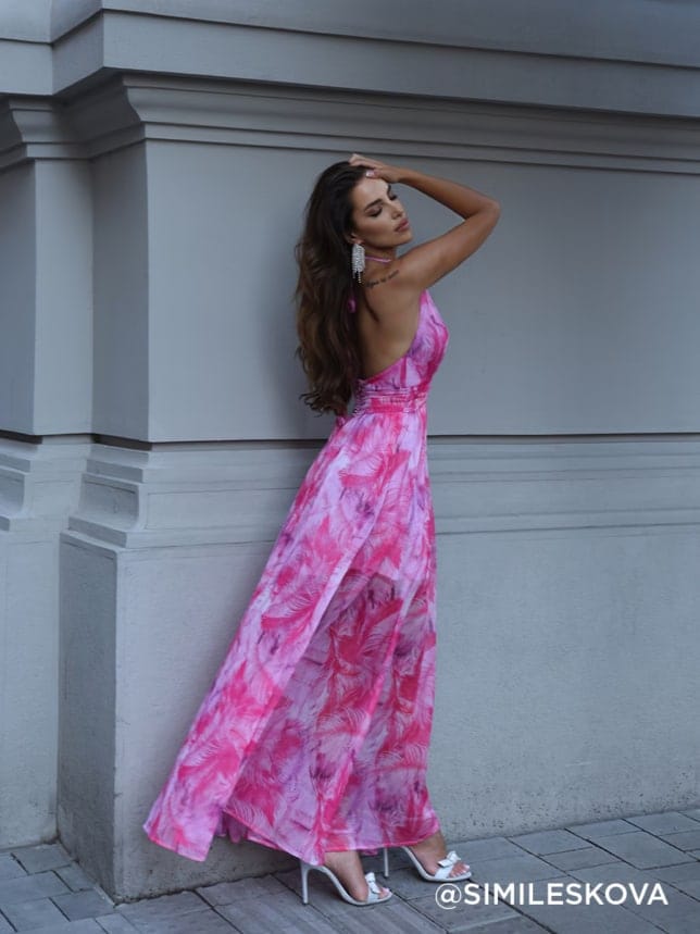 Sukienka maxi w kwiaty