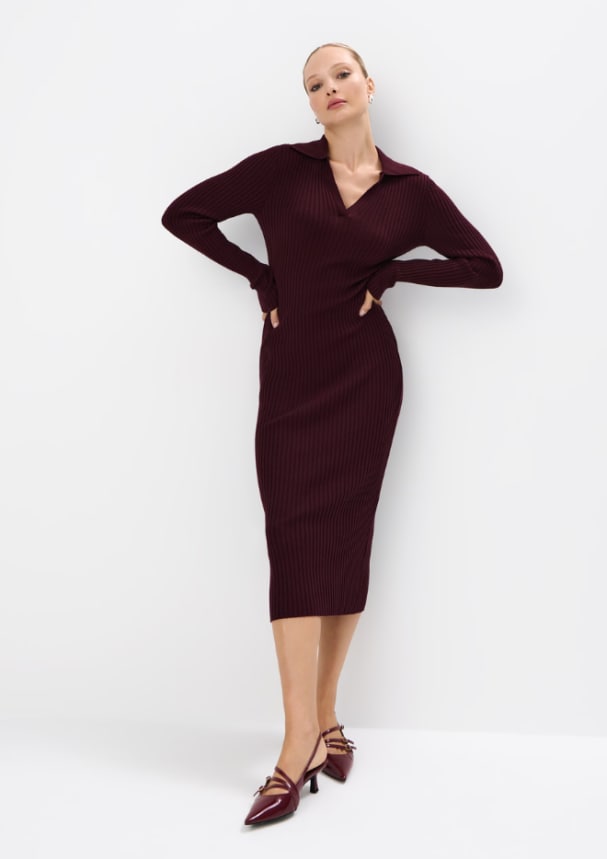 Rochie tricotată midi