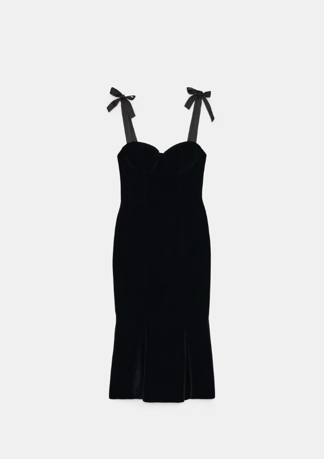 Rochie midi din catifea