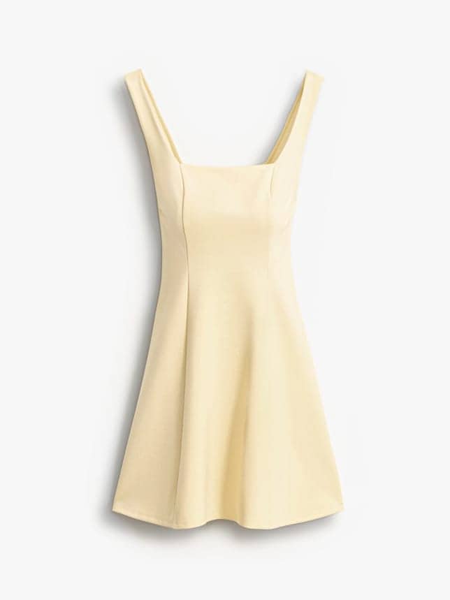Rochie mini cu bretele culoare - Galben 139,99 RON