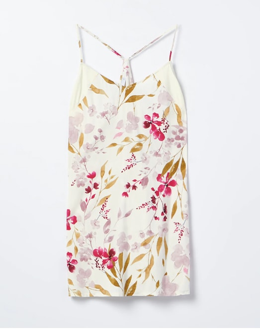 koszula nocna w motyw florystyczny na ramiączkach