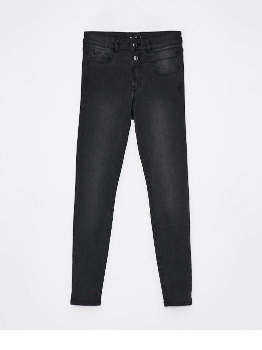 jeansy skinny w kolorze czarnym