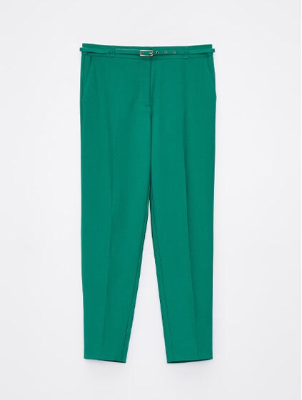 spodnie w kolorze zielonym o kroju cygaretek