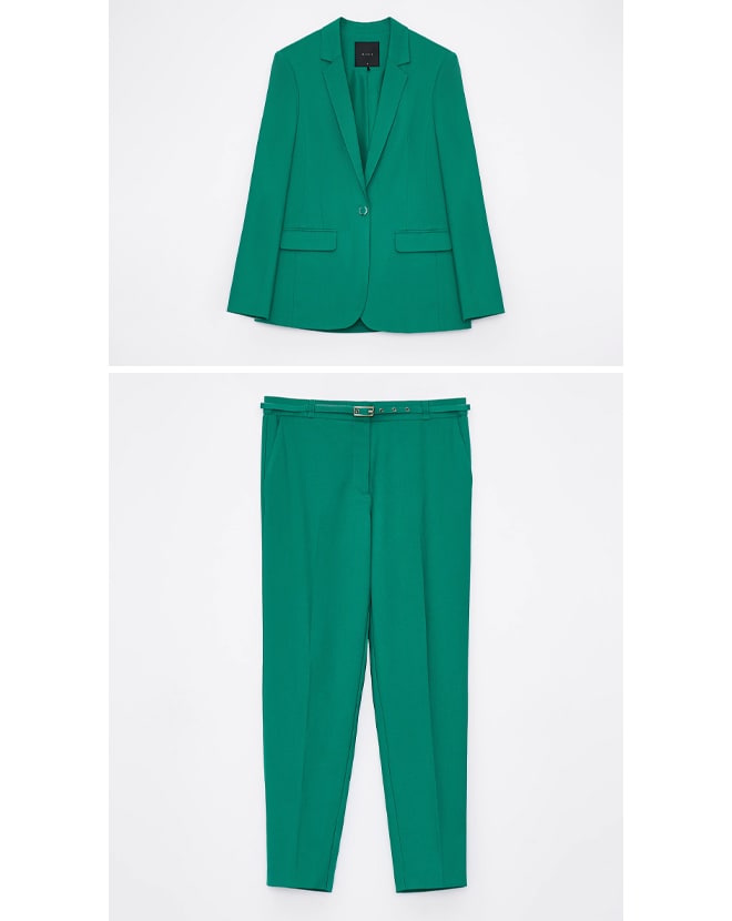 zielony garnitur damski - idealny na ważne wydarzenie