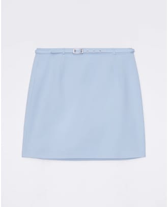 ołówkowa spódnica mini w niebieskim kolorze