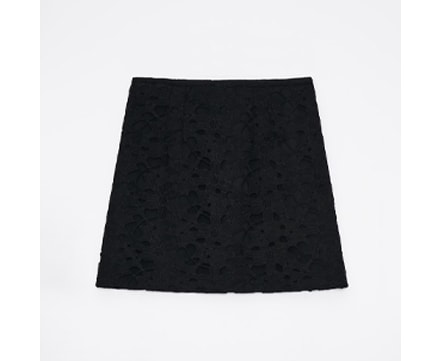 koronkowa spódnica mini w czarnym kolorze