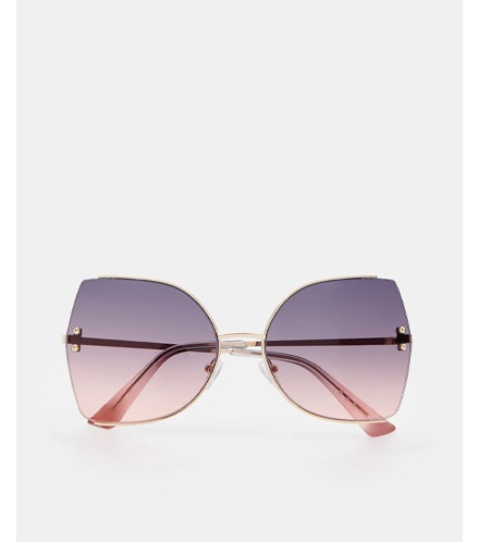 różowo-fioletowe okulary przeciwsłoneczne