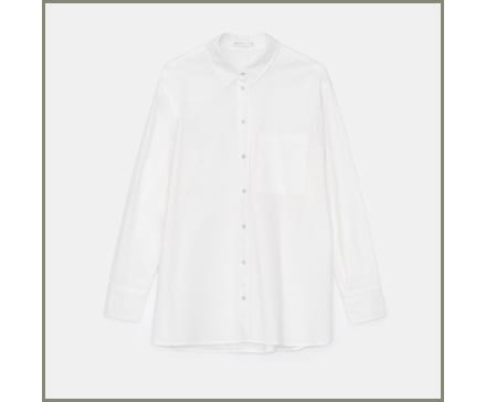 cămașă albă de damă din bumbac
