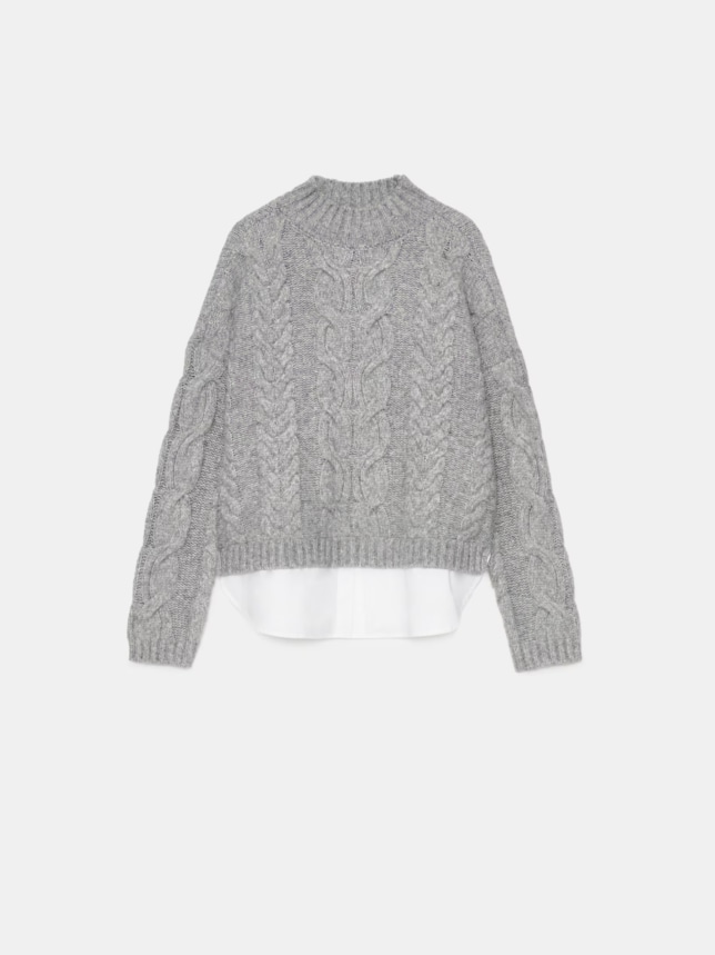 Pulover cu cămașă MOHITO