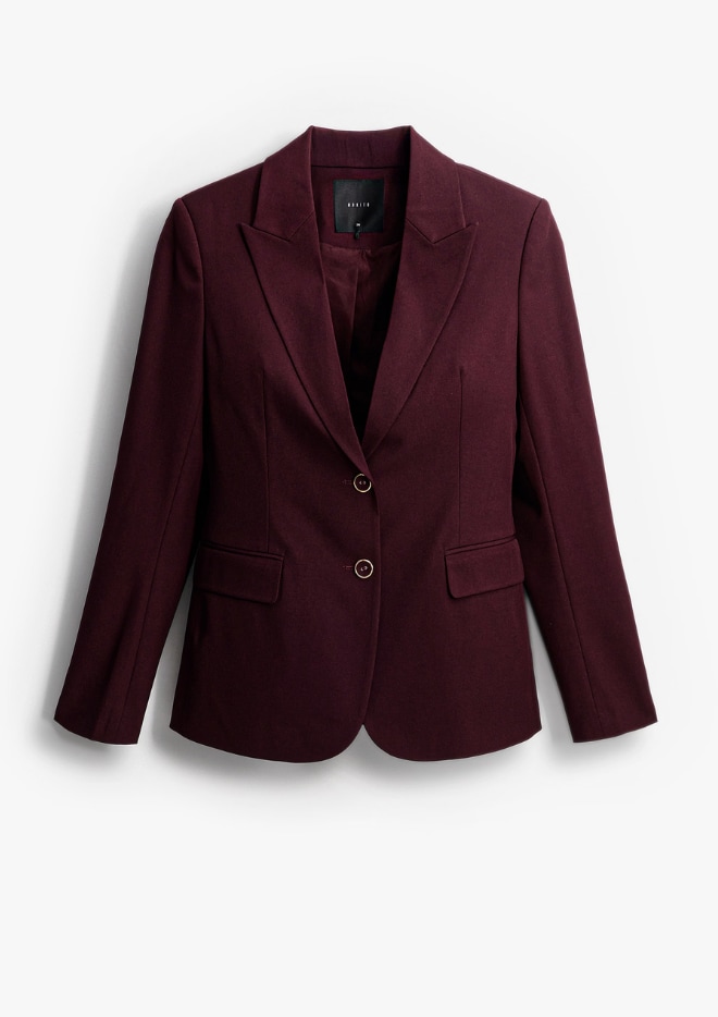 dopasowana burgundowa marynarka