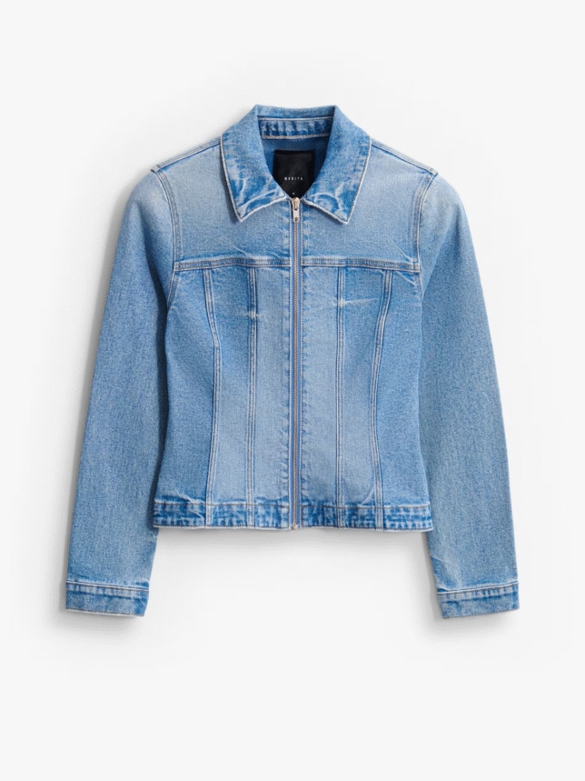 Kurtka jeansowa z zamkiem
