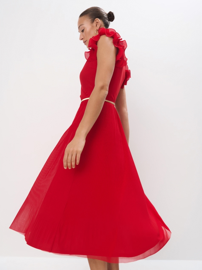 Rochie midi cu curea
