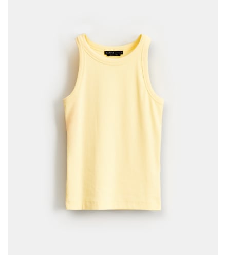 żółty top z dodatkiem modalu