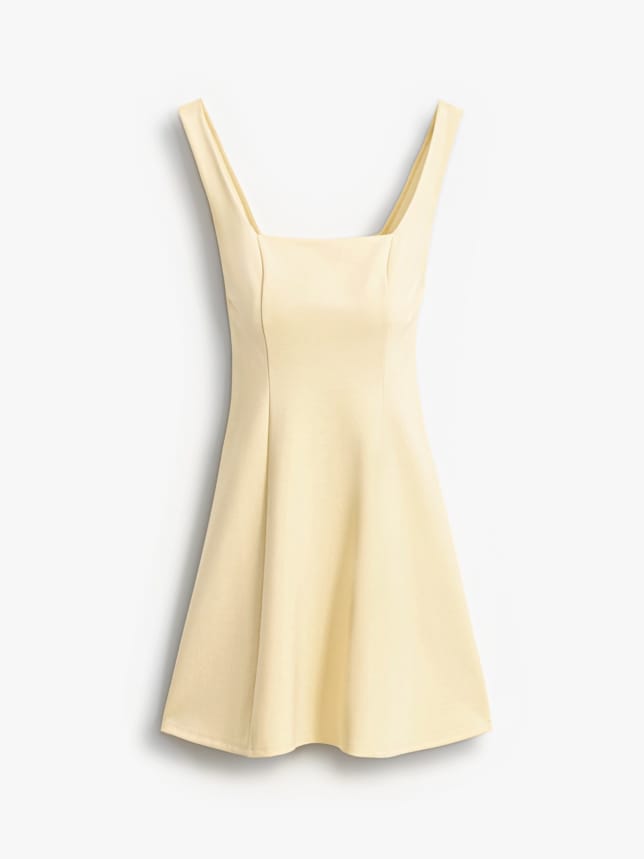 Rochie mini cu bretele culoare - Galben 139,99 RON