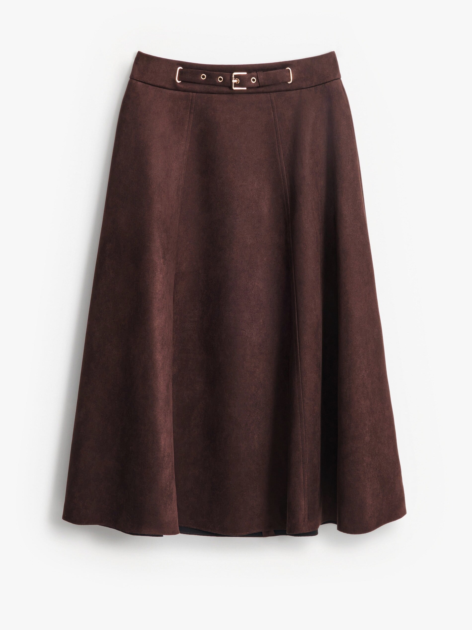 Fustă midi culoare - Maro închis Index: 852GL-89X