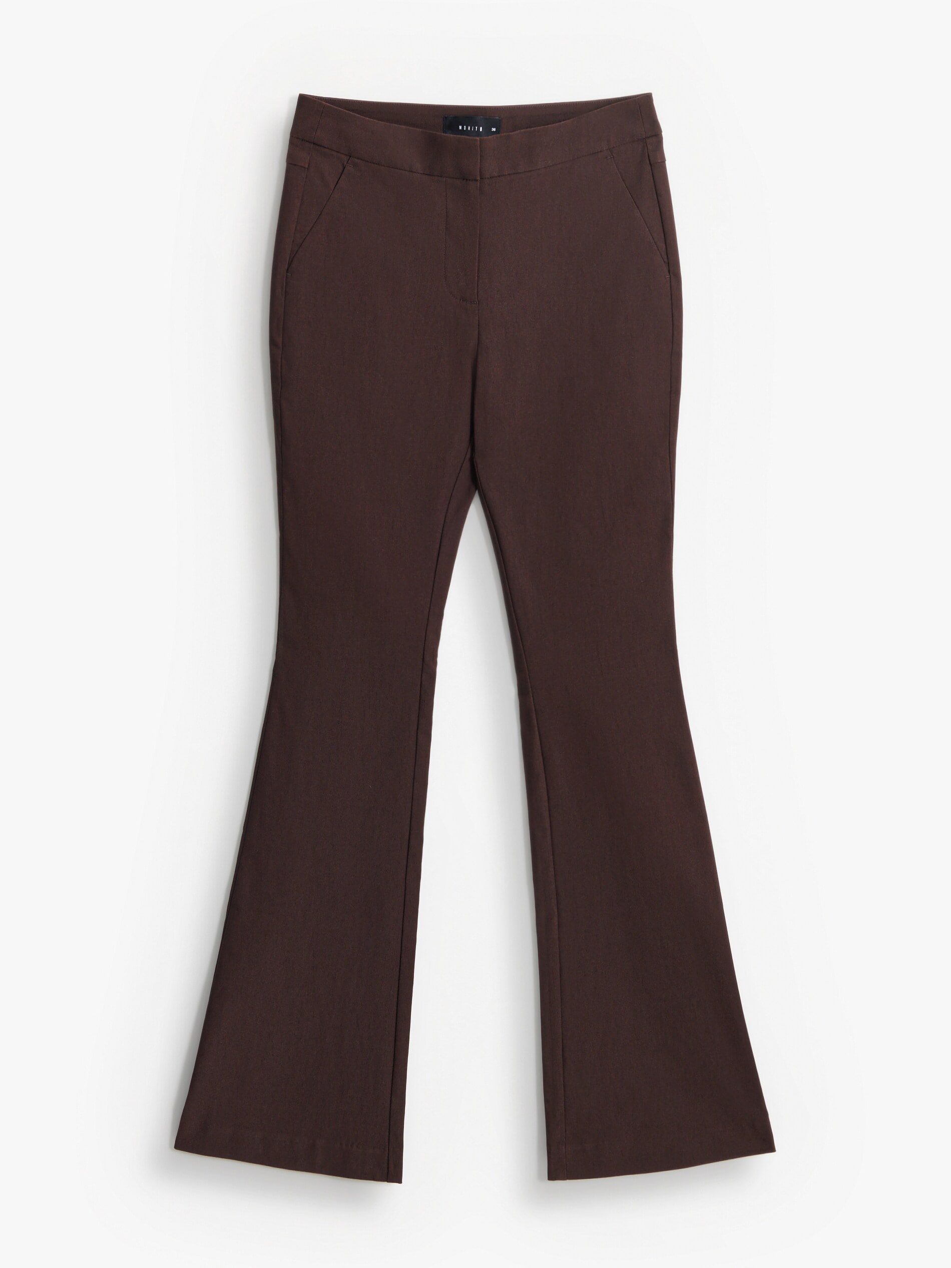 Pantaloni evazați culoare - Maro închis Index: 833FG-89X
