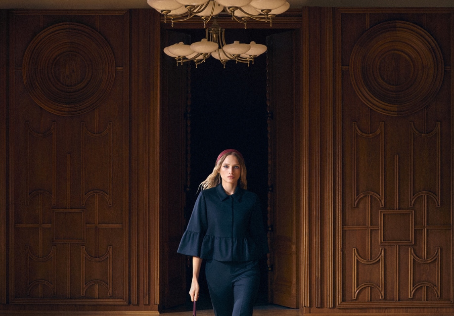 Compleu de damă elegant cu pantaloni pentru nuntă ✦