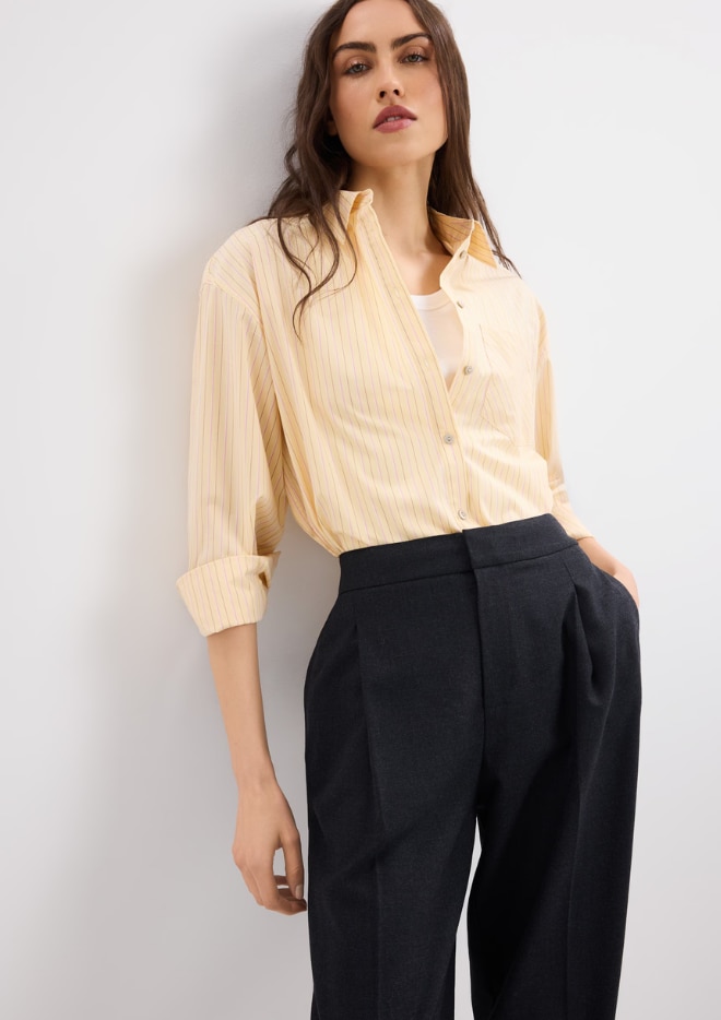 bawełniana masełkowa koszula w paski
