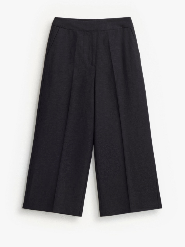 Spodnie kuloty w czarnej barwie