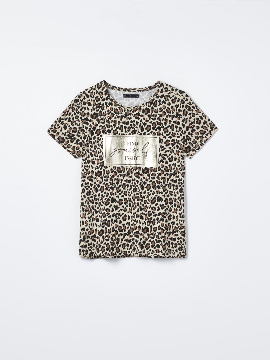 Leopard print T-shirt, MOHITO, 1339M-80P