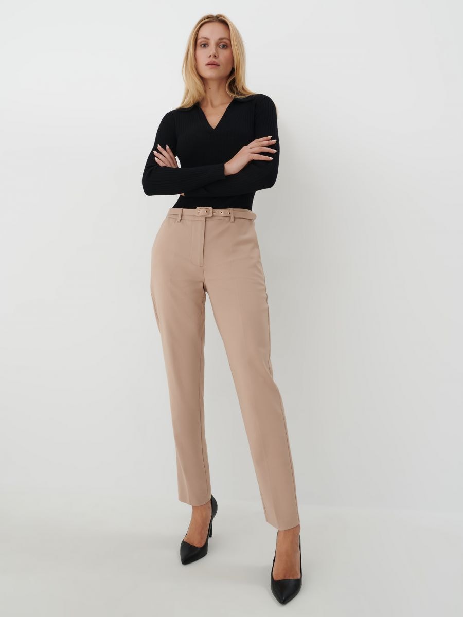 Cigarette pants with belt, MOHITO 