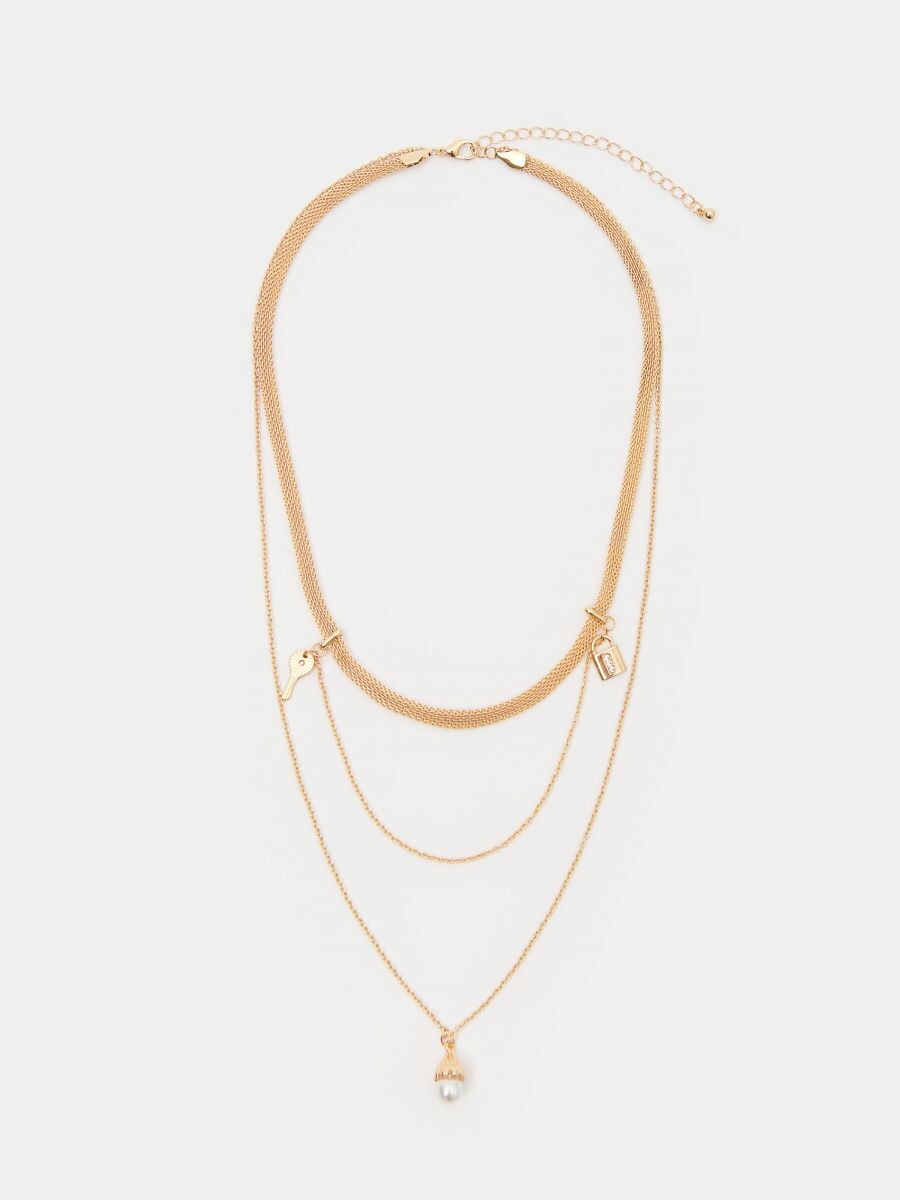 3-layered necklace, MOHITO, 4861N-GLD