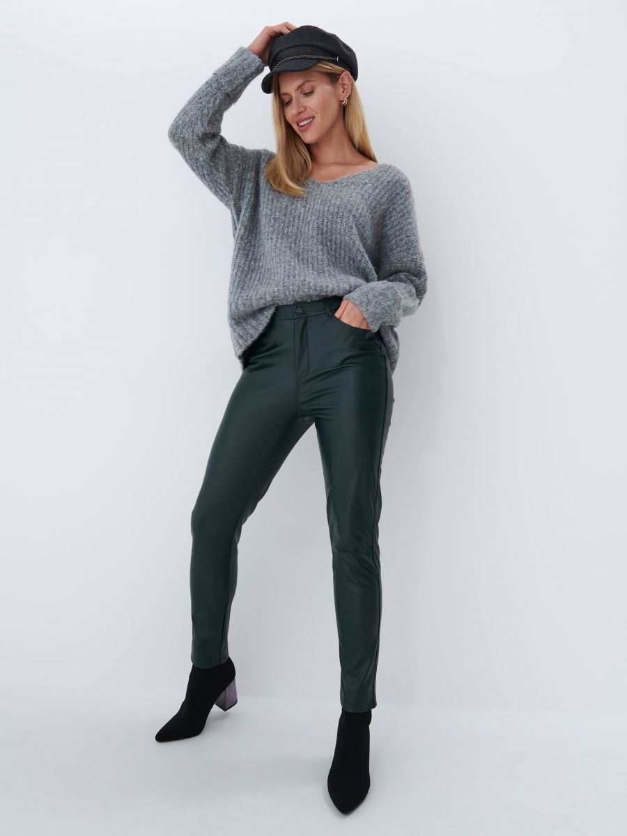 Faux leather trousers, MOHITO, 5364I-79X