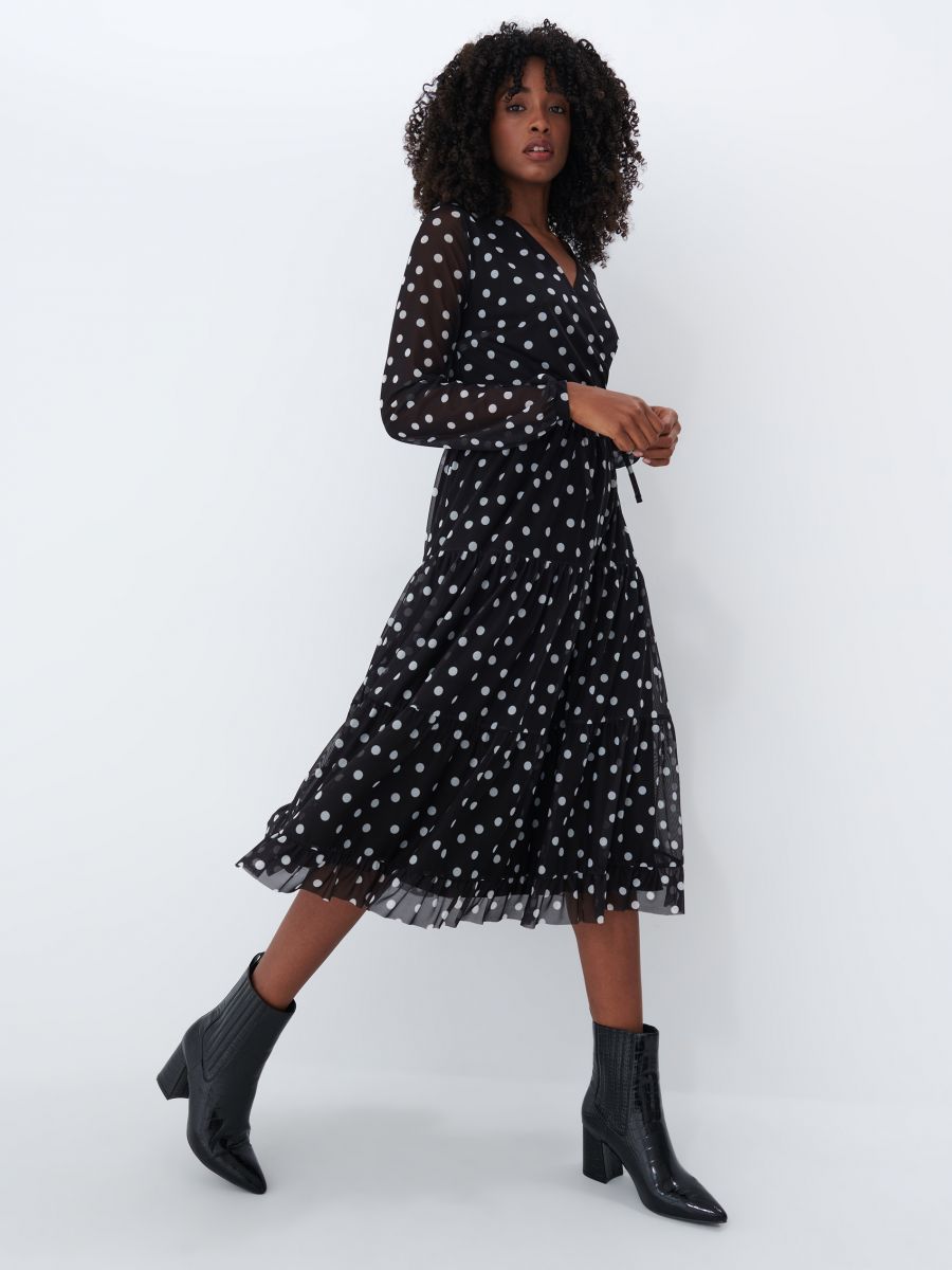 Gepunktetes Kleid, MOHITO, 6445M-99P