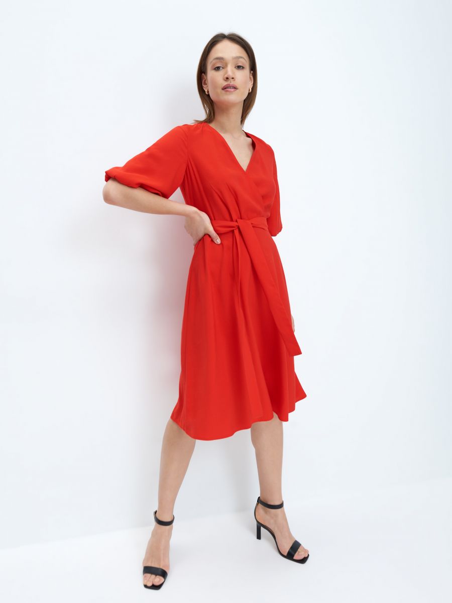 red wrap dress uk