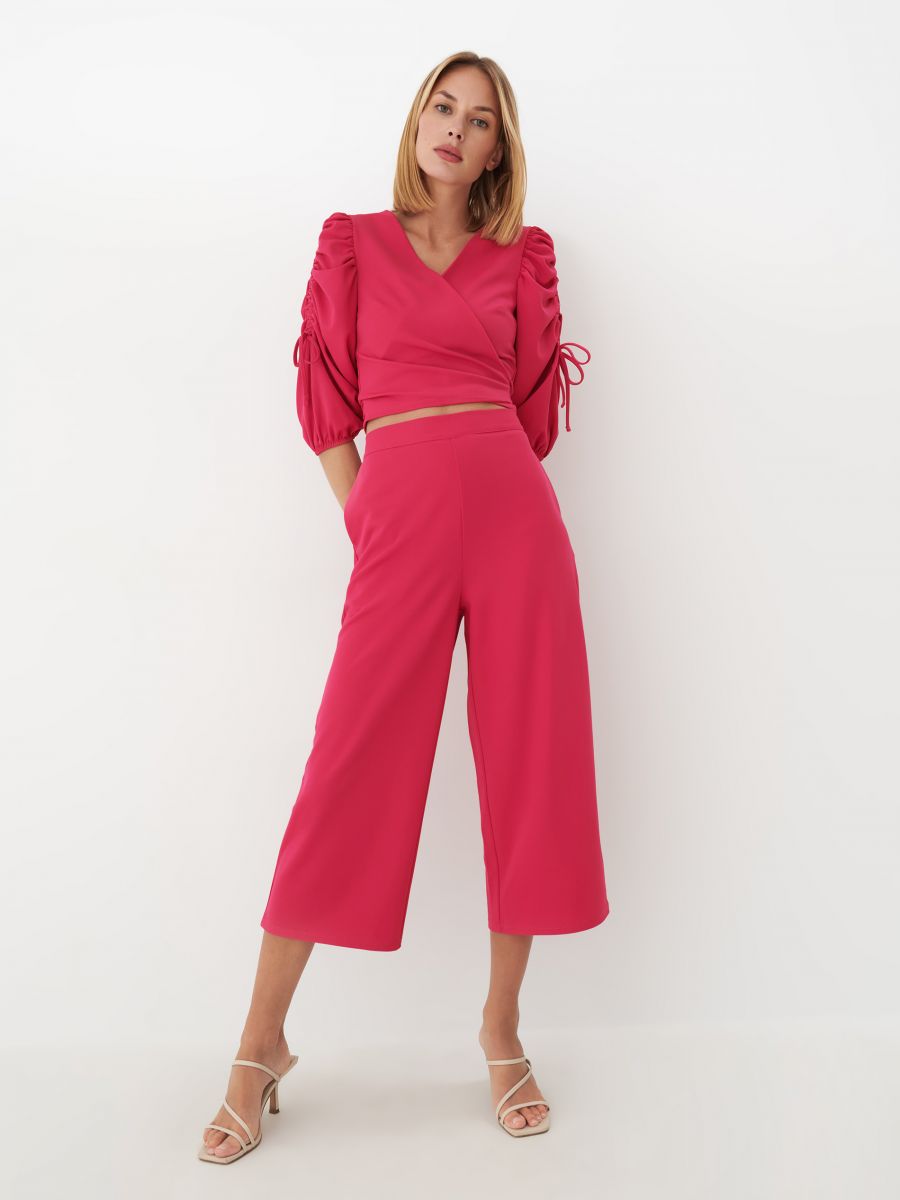 Jersey culotte trousers, MOHITO, 6883L-43X