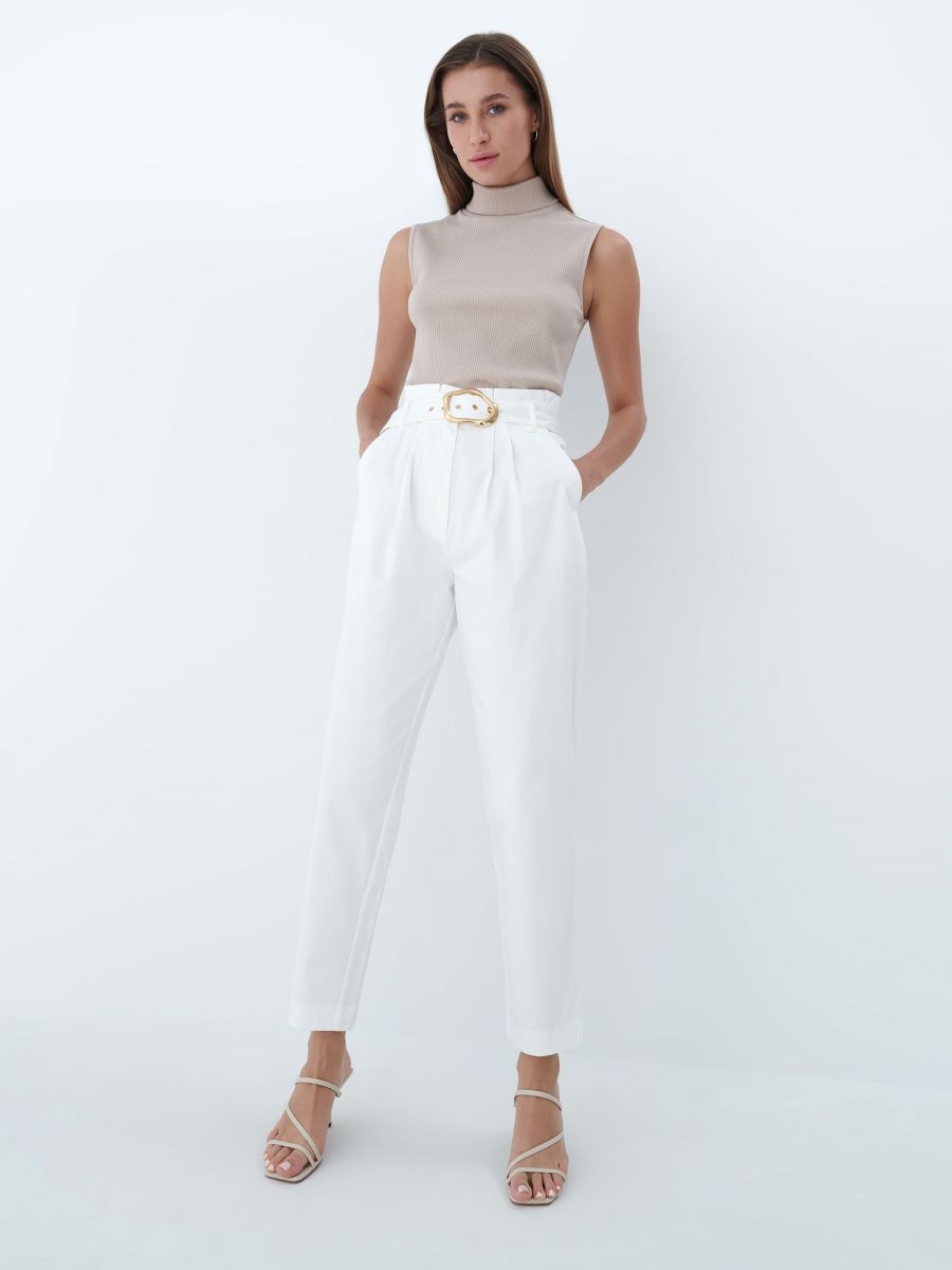 Paperbag trousers, MOHITO, 7071F-00X