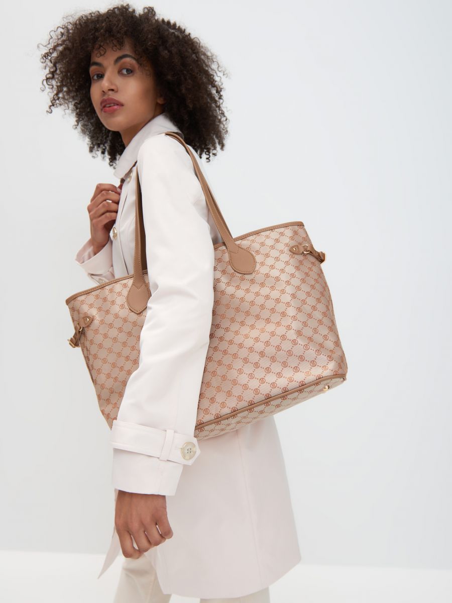 shopper tasche beige